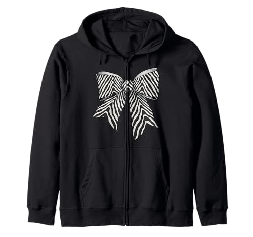 Zebra-Tierhaut-Muster, süßes Kostüm, Mädchen, Kokette Schleife Kapuzenjacke Zebra-Tierhaut-Muster, süßes Kostüm, Mädchen, Kokette Schleife Kapuzenjacke von Womens Coquette Bow Zebra Animal Gifts