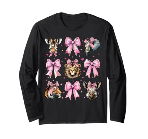 Zookeeping Zookeeper Wilde Tiere Mädchen Kokette Schleife Rosa Mama Langarmshirt Zookeeping Zookeeper Wilde Tiere Mädchen Kokette Schleife Rosa Mama Langarmshirt von Womens Coquette Bow Zookeeping Zookeeper Gifts