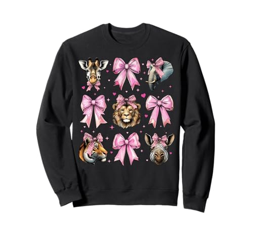 Zookeeping Zookeeper Wilde Tiere Mädchen Kokette Schleife Rosa Mama Sweatshirt Zookeeping Zookeeper Wilde Tiere Mädchen Kokette Schleife Rosa Mama Sweatshirt von Womens Coquette Bow Zookeeping Zookeeper Gifts