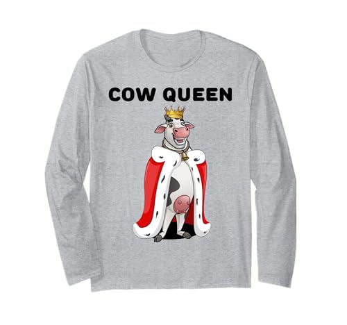 Cow Queen | Mädchen Kuh T-Shirt | Farmer Damen Kuh Langarmshirt Cow Queen | Mädchen Kuh T-Shirt | Farmer Damen Kuh Langarmshirt von Womens Cow Shirts for Girls
