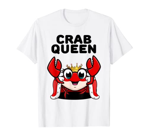 Crab Queen | Damen Krabbe T-Shirt | Mädchen Krabbe T-Shirt von Womens Crab Shirts for Girls