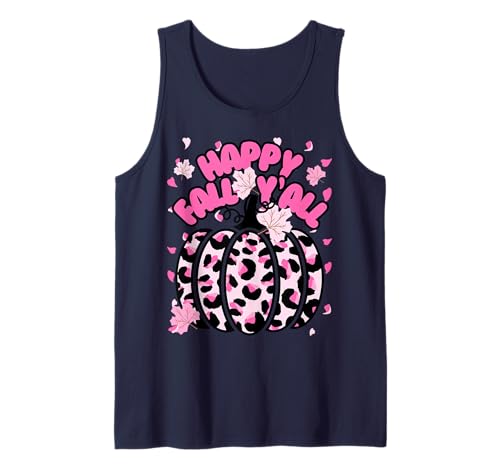 Niedlicher Halloween-Kürbis für Mädchen mit Aufschrift Happy Fall Y'all, Pink Tank Top Niedlicher Halloween-Kürbis für Mädchen mit Aufschrift Happy Fall Y'all, Pink Tank Top von Womens Cute Fall Cheetah Pumpkin Cute Pink Things