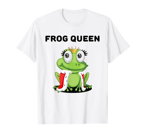 Froschkönigin | Mädchen Frosch T-Shirt | Damen Frosch T-Shirt Froschkönigin | Mädchen Frosch T-Shirt | Damen Frosch T-Shirt von Womens Frog Shirts for Girls