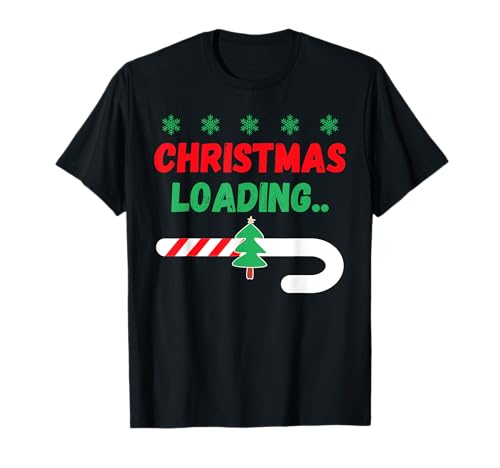 Lustiges Weihnachten lädt Party Weihnachten Herren Kinder Damen T-Shirt von Womens Funny Christmas Spirit Is Loading Matching