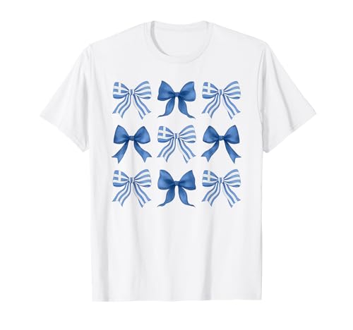 Griechische Kokette für Damen, Schleife, Koukla-Band, niedliche griechische Flagge T-Shirt Griechische Kokette für Damen, Schleife, Koukla-Band, niedliche griechische Flagge T-Shirt von Womens Greek Flag Designs