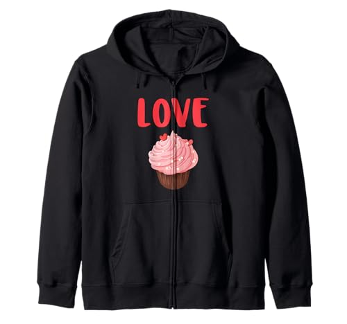 Damen Valentinstag Shirt Love Cup Cake Valentinstag Kapuzenjacke von Womens Heart Shirt Valentines Shirts for Women