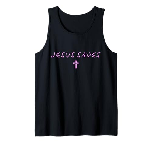Damen Jesus rettet Kreuz subtil christlich minimalistisch Gott Glaube Tank Top Damen Jesus rettet Kreuz subtil christlich minimalistisch Gott Glaube Tank Top von Womens Jesus Saves Cross Subtle Christian Products