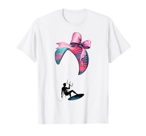 Coquette Bow Kite Surfer Drachen Surfen Kiteboarder Girl T-Shirt von Womens Kiteboarding Coquette Bow Kite Surfer Gifts