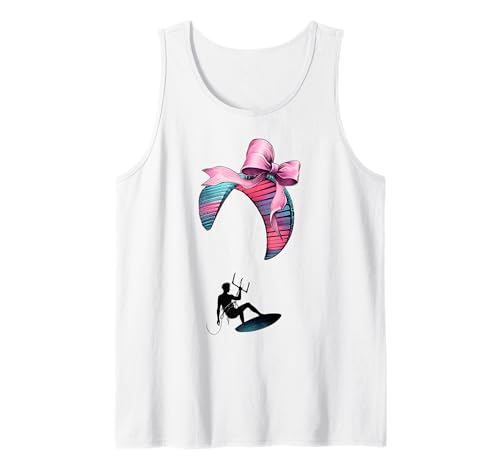 Coquette Bow Kite Surfer Drachen Surfen Kiteboarder Girl Tank Top von Womens Kiteboarding Coquette Bow Kite Surfer Gifts