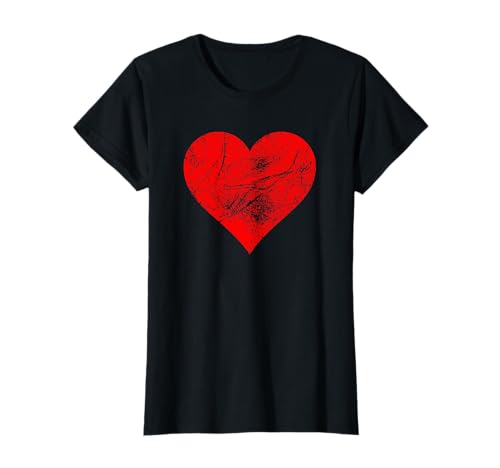 Frauen lieben rotes Herz Casual Valentinstag Grafik Tops T-Shirt Frauen lieben rotes Herz Casual Valentinstag Grafik Tops T-Shirt von Womens Love Red Heart Tops