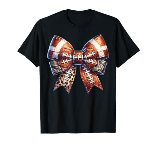 Coquette Bow, lustiger Fußballliebhaber, Spieltag, Fußball-Mama, Mama T-Shirt Coquette Bow, lustiger Fußballliebhaber, Spieltag, Fußball-Mama, Mama T-Shirt von Womens Mens Football Mom Family Season Game Day