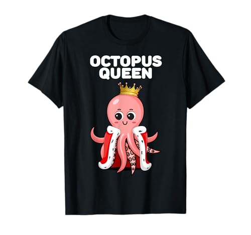 Octopus Queen | Mädchen Octopus T-Shirt | Damen Octopus T-Shirt Octopus Queen | Mädchen Octopus T-Shirt | Damen Octopus T-Shirt von Womens Octopus Shirts for Girls