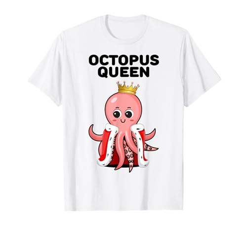 Octopus Queen | Mädchen Octopus T-Shirt | Damen Octopus T-Shirt Octopus Queen | Mädchen Octopus T-Shirt | Damen Octopus T-Shirt von Womens Octopus Shirts for Girls