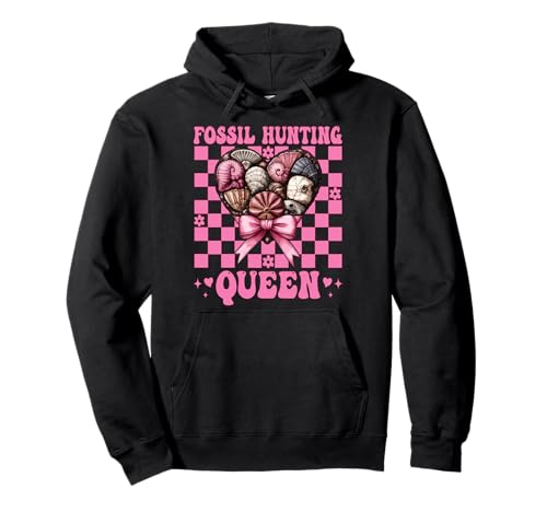 Fossil Jagd Königin Fossil Hunter Paläontologe Mädchen Mama Pullover Hoodie Fossil Jagd Königin Fossil Hunter Paläontologe Mädchen Mama Pullover Hoodie von Womens Paleontologists Coquette Bow Fossil Gifts