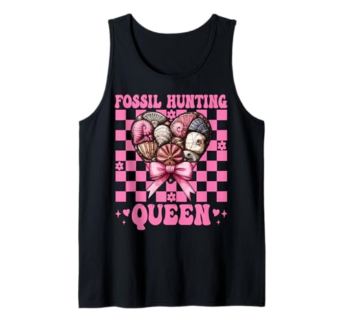 Fossil Jagd Königin Fossil Hunter Paläontologe Mädchen Mama Tank Top von Womens Paleontologists Coquette Bow Fossil Gifts