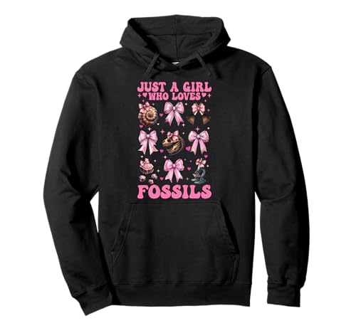 Nur EIN Mädchen, das Fossilien liebt Fossil Hunting Fossil Hunter Pullover Hoodie Nur EIN Mädchen, das Fossilien liebt Fossil Hunting Fossil Hunter Pullover Hoodie von Womens Paleontologists Coquette Bow Fossil Gifts
