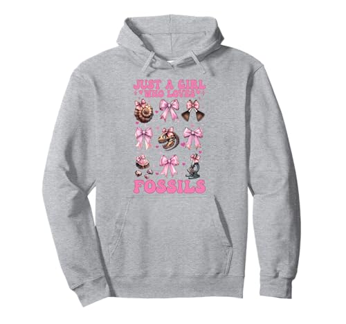 Nur EIN Mädchen, das Fossilien liebt Fossil Hunting Fossil Hunter Pullover Hoodie Nur EIN Mädchen, das Fossilien liebt Fossil Hunting Fossil Hunter Pullover Hoodie von Womens Paleontologists Coquette Bow Fossil Gifts