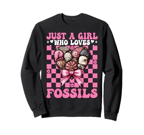 Nur EIN Mädchen, das Fossilien liebt Fossil Hunting Fossil Hunter Sweatshirt Nur EIN Mädchen, das Fossilien liebt Fossil Hunting Fossil Hunter Sweatshirt von Womens Paleontologists Coquette Bow Fossil Gifts