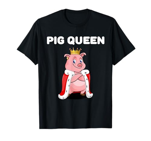 Pig Queen | Mädchen Schwein T-Shirt | Damen Schwein T-Shirt Pig Queen | Mädchen Schwein T-Shirt | Damen Schwein T-Shirt von Womens Pig Shirts for Girls