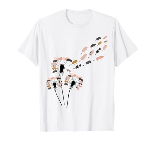 Pusteblumen-Schweine-Shirt für Schweineliebhaber | Damen Schwein T-Shirt Pusteblumen-Schweine-Shirt für Schweineliebhaber | Damen Schwein T-Shirt von Womens Pig Shirts