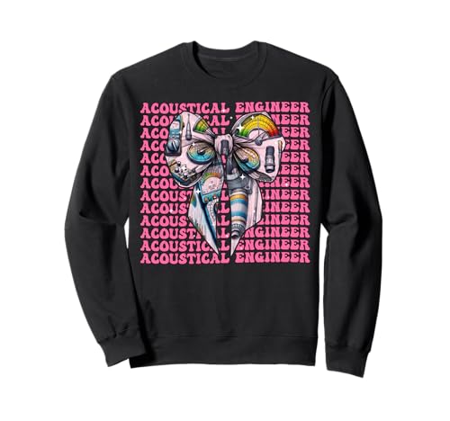 Akustischer Ingenieur Ingenieur Schallpegelmesser Mädchen Sweatshirt Akustischer Ingenieur Ingenieur Schallpegelmesser Mädchen Sweatshirt von Womens Pink Coquette Bow Acoustical Engineer Gifts