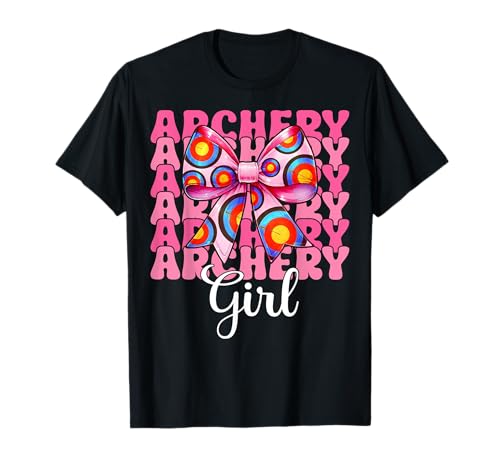 Bogenschießen Mädchen Bogenschießen Mama Bogenschützer Bogen und Pfeil T-Shirt Bogenschießen Mädchen Bogenschießen Mama Bogenschützer Bogen und Pfeil T-Shirt von Womens Pink Coquette Bow Archery Archer Gifts
