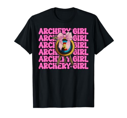 Bogenschießen Mädchen Bogenschießen Mutter Bogenschützer Bogen und Pfeil Muttertag T-Shirt Bogenschießen Mädchen Bogenschießen Mutter Bogenschützer Bogen und Pfeil Muttertag T-Shirt von Womens Pink Coquette Bow Archery Archer Gifts