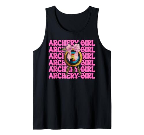 Bogenschießen Mädchen Bogenschießen Mutter Bogenschützer Bogen und Pfeil Muttertag Tank Top von Womens Pink Coquette Bow Archery Archer Gifts