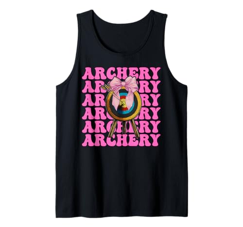 Bogenschießen Mädchen Bogenschießen Mutter Bogenschützer Bogen und Pfeil Muttertag Tank Top von Womens Pink Coquette Bow Archery Archer Gifts