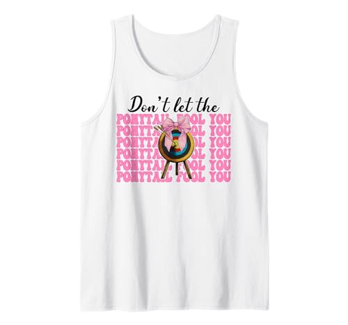 Bogenschießen Mädchen Mama Archer Don't let the Ponytail Fool You Tank Top von Womens Pink Coquette Bow Archery Archer Gifts