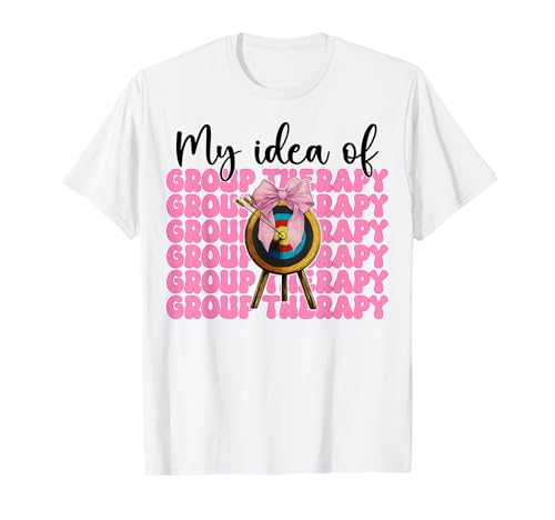 Bogenschießen Mädchen Mama Bogenschützer Bogen und Pfeil Idee der Gruppentherapie T-Shirt Bogenschießen Mädchen Mama Bogenschützer Bogen und Pfeil Idee der Gruppentherapie T-Shirt von Womens Pink Coquette Bow Archery Archer Gifts
