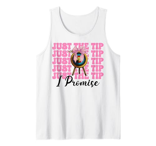 Bogenschießen Mädchen Mama Bogenschützer Bogen und Pfeil Just The Tip I Promise Tank Top von Womens Pink Coquette Bow Archery Archer Gifts