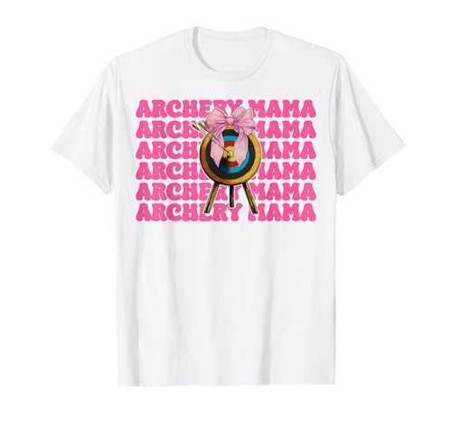 Bogenschießen Mama Bogenschießen Mama Bogenschützen Bogen und Pfeil Muttertag T-Shirt Bogenschießen Mama Bogenschießen Mama Bogenschützen Bogen und Pfeil Muttertag T-Shirt von Womens Pink Coquette Bow Archery Archer Gifts