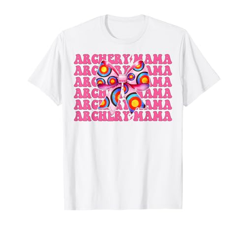 Bogenschießen Mama Bogenschießen Mama Bogenschützen Bogen und Pfeil Muttertag T-Shirt Bogenschießen Mama Bogenschießen Mama Bogenschützen Bogen und Pfeil Muttertag T-Shirt von Womens Pink Coquette Bow Archery Archer Gifts