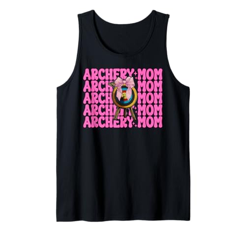 Bogenschießen Mama Mama Bogenschütze Pfeil und Bogen Muttertag Kokette Tank Top Bogenschießen Mama Mama Bogenschütze Pfeil und Bogen Muttertag Kokette Tank Top von Womens Pink Coquette Bow Archery Archer Gifts