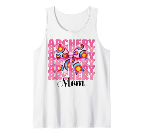 Bogenschießen Mama Mama Bogenschütze Pfeil und Bogen Muttertag Kokette Tank Top Bogenschießen Mama Mama Bogenschütze Pfeil und Bogen Muttertag Kokette Tank Top von Womens Pink Coquette Bow Archery Archer Gifts