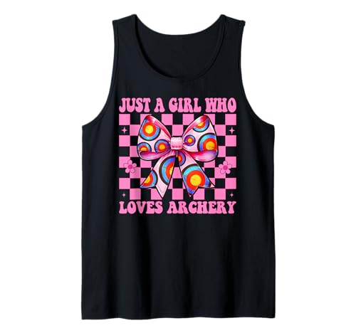 Just A Girl Who Loves Bogenschießen Mama Bogenschützer Bogen und Pfeil Tank Top Just A Girl Who Loves Bogenschießen Mama Bogenschützer Bogen und Pfeil Tank Top von Womens Pink Coquette Bow Archery Archer Gifts