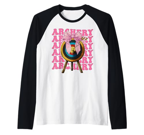 Kokette Bogen Bogenschießen Bogenschießen Bogen Pfeil Mädchen Mama Muttertag Raglan Kokette Bogen Bogenschießen Bogenschießen Bogen Pfeil Mädchen Mama Muttertag Raglan von Womens Pink Coquette Bow Archery Archer Gifts