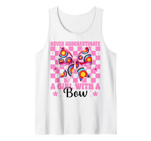 Unterschätze niemals ein Mädchen mit einem Bogen, Bogenschützin Tank Top Unterschätze niemals ein Mädchen mit einem Bogen, Bogenschützin Tank Top von Womens Pink Coquette Bow Archery Archer Gifts