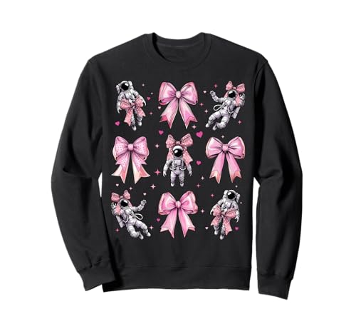Astronaut Space Girl Kokette Schleife Rosa Mama Sweatshirt Astronaut Space Girl Kokette Schleife Rosa Mama Sweatshirt von Womens Pink Coquette Bow Astronaut Space Gifts