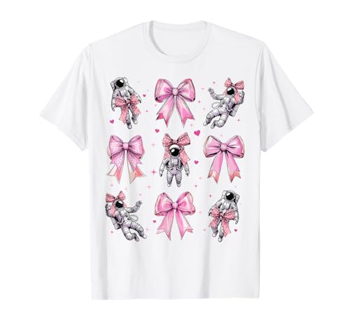 Astronaut Space Girl Kokette Schleife Rosa Mama T-Shirt Astronaut Space Girl Kokette Schleife Rosa Mama T-Shirt von Womens Pink Coquette Bow Astronaut Space Gifts