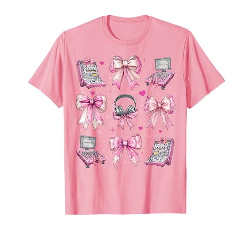 Toningenieur Tontechniker Mädchen Coquette Bow Pink Mom T-Shirt Toningenieur Tontechniker Mädchen Coquette Bow Pink Mom T-Shirt von Womens Pink Coquette Bow Audio Engineer Gifts