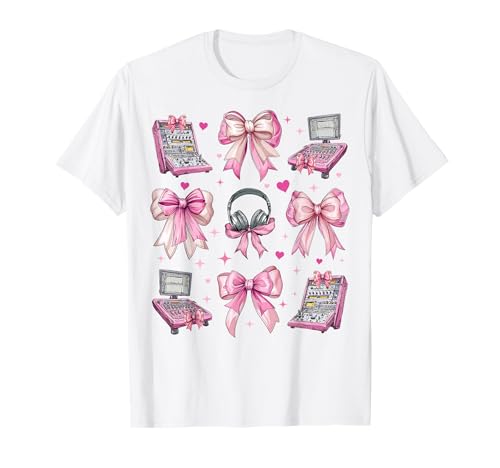 Toningenieur Tontechniker Mädchen Coquette Bow Pink Mom T-Shirt Toningenieur Tontechniker Mädchen Coquette Bow Pink Mom T-Shirt von Womens Pink Coquette Bow Audio Engineer Gifts