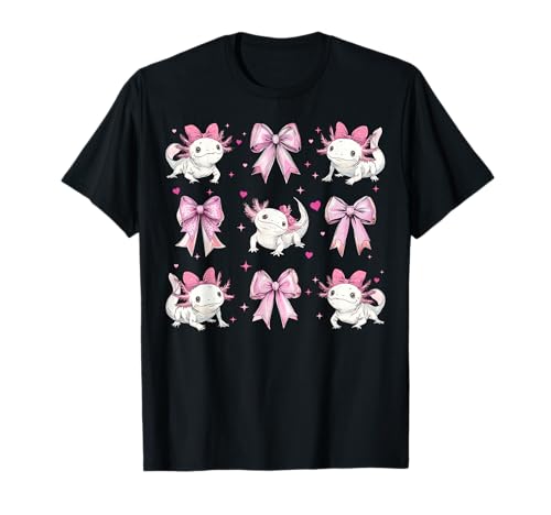 Axolotl Amphibien Girl Coquette Bow Pink Mom Mama T-Shirt Axolotl Amphibien Girl Coquette Bow Pink Mom Mama T-Shirt von Womens Pink Coquette Bow Axolotl Amphibian Gifts