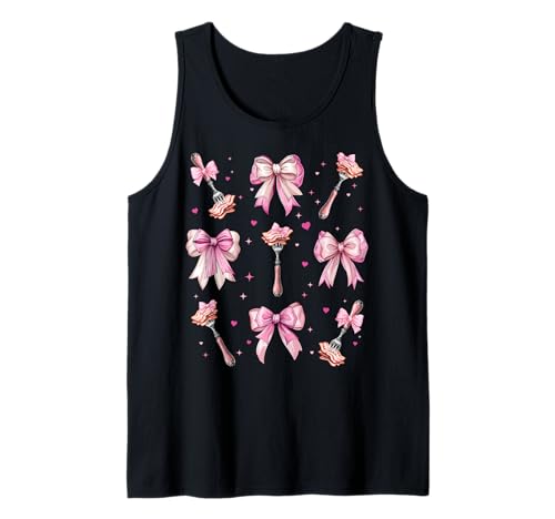 Speck Schweinefleisch Mädchen Kokette Schleife Rosa Mama Mama Tank Top von Womens Pink Coquette Bow Bacon Pork Gifts