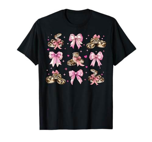 Ball Python Snake Girl Kokette Schleife Rosa Mama T-Shirt Ball Python Snake Girl Kokette Schleife Rosa Mama T-Shirt von Womens Pink Coquette Bow Ball Python Snake Gifts