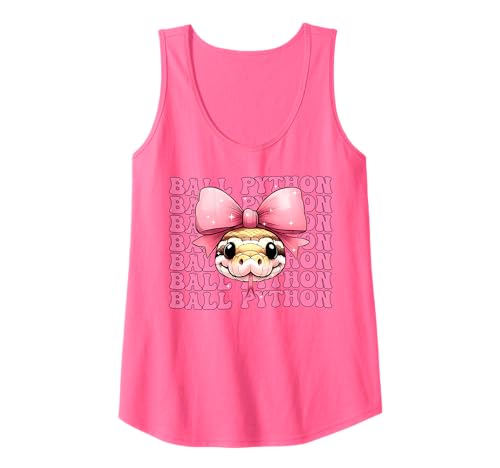 Kokette Schleife Ball Python Schlange Mädchen Mama Muttertag Rosa Tank Top Kokette Schleife Ball Python Schlange Mädchen Mama Muttertag Rosa Tank Top von Womens Pink Coquette Bow Ball Python Snake Gifts
