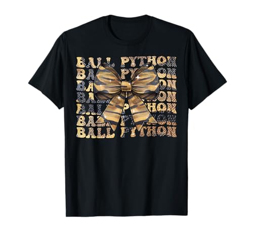 Kokette Schleife Ball Python Schlange Mädchen Mama Muttertag T-Shirt Kokette Schleife Ball Python Schlange Mädchen Mama Muttertag T-Shirt von Womens Pink Coquette Bow Ball Python Snake Gifts