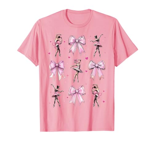 Ballerina Ballett Tänzerin Mädchen Kokette Schleife Rosa Mama T-Shirt Ballerina Ballett Tänzerin Mädchen Kokette Schleife Rosa Mama T-Shirt von Womens Pink Coquette Bow Ballerina Ballet Gifts
