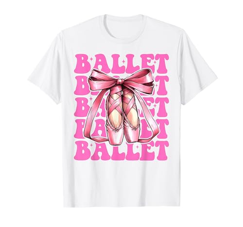 Ballett-Tänzerin Ballerina Mädchen Mama Muttertag Rosa T-Shirt Ballett-Tänzerin Ballerina Mädchen Mama Muttertag Rosa T-Shirt von Womens Pink Coquette Bow Ballerina Ballet Gifts